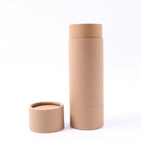 Tubes de baume à lèvres en papier kraft brun écologiques personnalisés, faits à la main, recyclables, biodégradables, emballage de haute qualité avec estampage à chaud