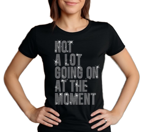 Camiseta Moderna Vintage 100% Algodón Jersey para Mujer, Transpirable, con Estampado Gráfico de Letras, Cuello Redondo, Letras con Pedrería - Product Image 1