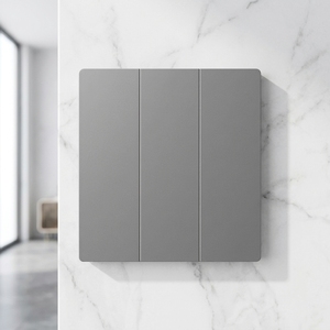 KESHIQI Ultraflacher Minimalistischer 10A USB-Schalter PC Lackiert Grau 4-fach Einzelsteuerung Wand-Großpanel Elektrischer Schalter für den Haushalt - Product Image 1