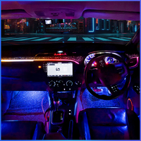 Éclairage d'ambiance dynamique LED TMPRO Auto Car RHD 64 couleurs synchronisé avec la musique pour Toyota Hilux 2015-2024, système d'éclairage intérieur multicolore