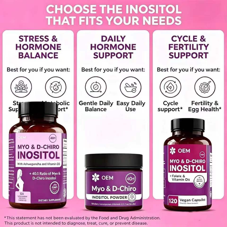 OEM ODM Myo-Inositol Plus D-Chiro Inositol Capsule Supplement Promote ...