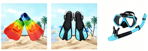 Aletas Leaderfins PP personalizables, largas, de TPR o LF 3K, negras, con tejido twill liso - Product Image 5
