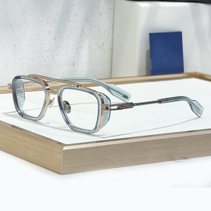 Kính mắt khung vuông unisex kim loại nặng thủ công phong cách Nhật Bản xuyên biên giới <span class=keywords><strong>2026</strong></span>, chống tia UV400, khung đầy đủ, thời trang cao cấp, dành cho kỳ nghỉ - Product Image 4