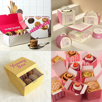 Boîte en carton blanc de qualité alimentaire pour gâteaux, biscuits, pâtisseries, beignets, macarons, emballages personnalisés