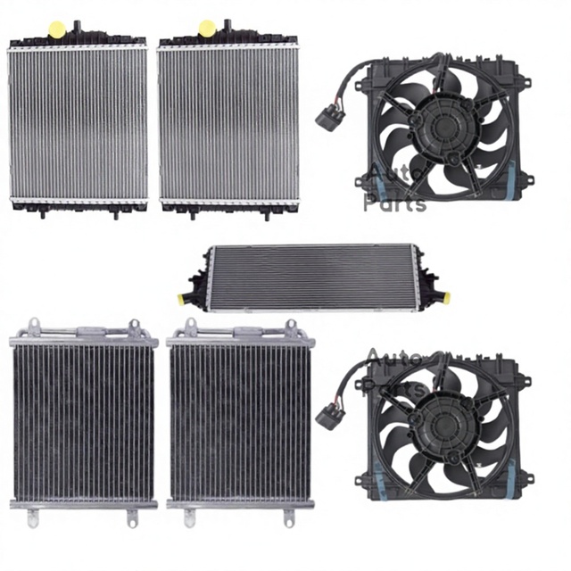 For Huracan 2017 + Audi R8 2022 New Water Radiator AC Condenser Fans Kit 4S0121203B 4S0121252B 4S0121254B 4S0816411A