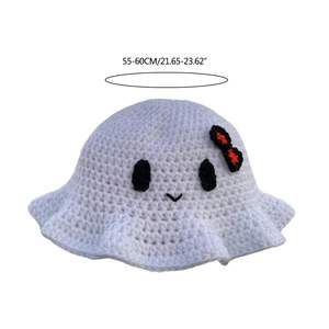 MADESHINE-Chapeau de pêcheur tricoté mignon et drô<span class=keywords><strong>le</strong></span> pour Halloween, citrouille orange, effrayant et fantôme - Product Image 3