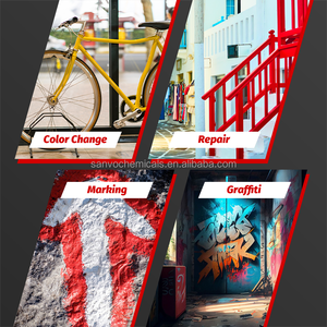 <span class=keywords><strong>Peinture</strong></span> acrylique <span class=keywords><strong>en</strong></span> spray SANVO <span class=keywords><strong>pour</strong></span> graffitis polyvalents, décoration intérieure et reconditionnement de meubles - Expression artistique - Product Image 6