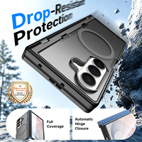 Étui Premium Mat Souple pour Samsung Z Fold 8 Ultra avec Support Arrière Dissimulé, Protection d'Écran et Charnière Magnétique