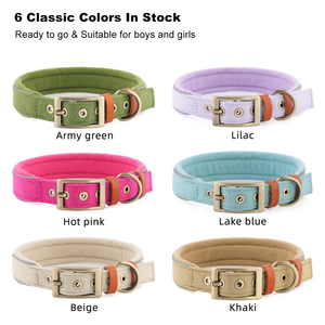 Trendige Stile Weiches Fleece-Futter Langlebige Metall-Gürtelschnalle Hunde-Halsband - Product Image 5