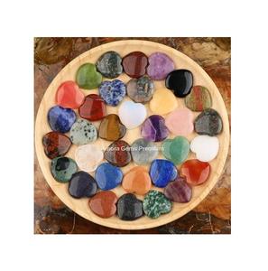 15mm vente en gros mixte cristaux de guérison coeur Cabochon pierres précieuses en vrac pour la fabrication de bijoux pendentifs personnalisés anneaux boucles d'oreilles - Product Image 1