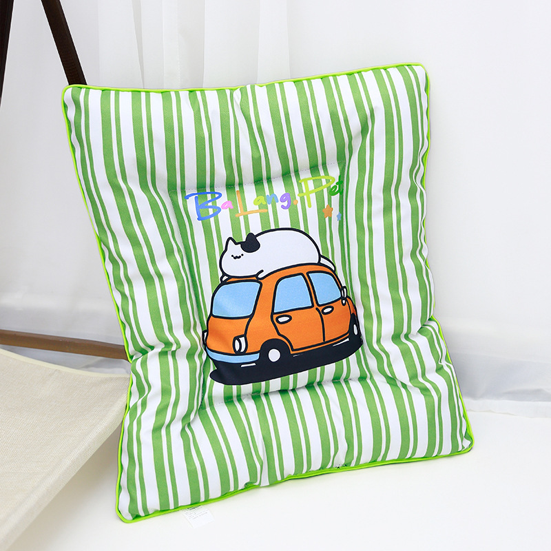 Cartoon Water-Repellent Play Mat - Green Stripes