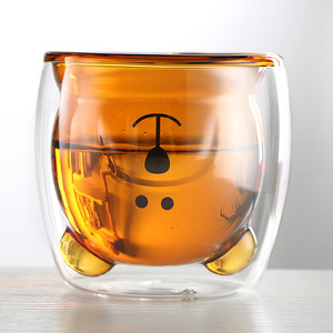 Tazza di latte per caffè a doppia parete tazza di zampa di gatto carina tazza di succo d'acqua in vetro da 250ML, per casa e ufficio - Product Image 2