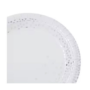 Wholesale 9 Inches Modern Polka Dotted Designs Confetti Foil Dinner <b>Plates</b> Excellent Quality Birthday Supplies Hot Selling - Product Image 1