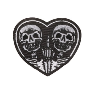 Tùy Chỉnh <span class=keywords><strong>Skull</strong></span> Mặt Huy Hiệu Vá Máy Tính Thêu Thiết Kế Sắt Trên Biker Vá Cho Áo Khoác Phụ Kiện May Mặc - Product Image 6