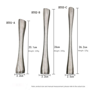 DFU0188 ไม้บดน้ำแข็งแบบแท่ง สำหรับบดน้ำแข็ง ค็อกเทล ไวน์  ทำจากสแตนเลส - Product Image 4