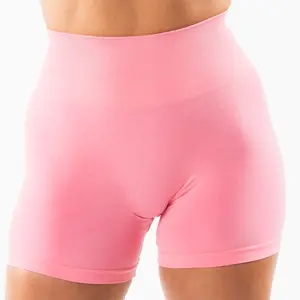 Custom Wholesale Women Athletic Fit Fitness Stretchy Booty Stock Biker Shorts True To Size