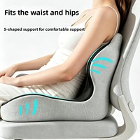Coussin de siège ergonomique en mousse à mémoire de forme avec support dorsal, lavable et respirant, pour bureau et voiture, vente en gros