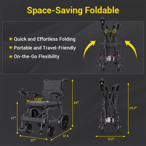 كرسي متحرك كهربائي قابل للتخصيص لجميع التضاريس مع محركات فرشاة حلزونية بقوة 400 واط وفرامل كهرومغناطيسية للعلاج التأهيلي - Product Image 4