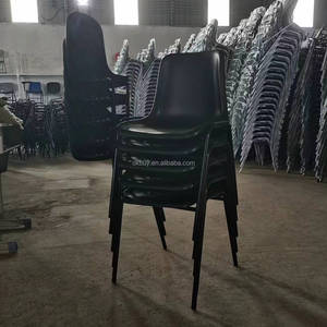 Giảm giá chất lượng cao đầy màu sắc Ghế Trường England Stackable khung kim loại PP Ghế nhựa - Product Image 3