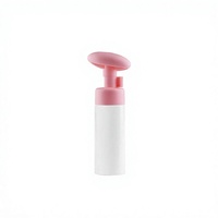 Bouteille en PET transparente blanche de 100 ml, 150 ml, 200 ml avec pompe à mousse rose, bouteille de nettoyant, emballage de bouteilles cosmétiques en plastique moussant