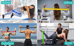 Bande de résistance élastique en caoutchouc latex personnalisable avec logo pour exercices de fitness, yoga et entraînement en salle de sport - Product Image 4