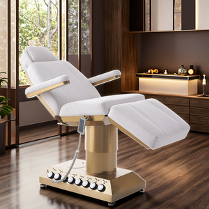 Newest Luxury <b>Electric</b> Synthetic Leather Facial Beauty Treatment Bed 4 Motors Durable Metal Frame Modern Style for Hospital - Product Image 1