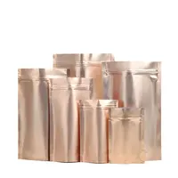 Customized Printed Colored Metallic Heat Sealing Plastic Mylar Aluminum Foil Gold Zip Lock Bag
