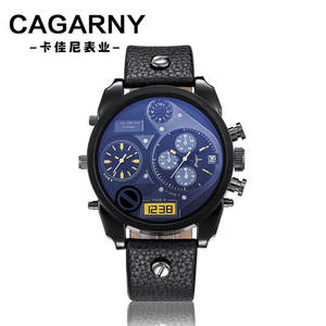 CAGARNY 6822 Nouvelle montre à quartz pour homme, double mouvement, décontractée, tendance, montres pour homme, Reloj Hombre - Product Image 3