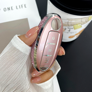 เคสป้องกันกุญแจรถเพชร TPU <span class=keywords><strong>สี</strong></span>ชมพู DM สำหรับ Nissan รุ่น14th xuanyi/<span class=keywords><strong>x</strong></span>-<span class=keywords><strong>trail</strong></span>/teana/qijun/tanu/tana/qida/loulan - Product Image 5