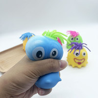 Jouet de décompression pour enfants, petit monstre à cheveux longs, à pincer, pour farces et soulagement du stress