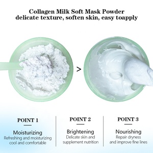 Masque en poudre OEM SPA Beauté au collagène 50g, petit sachet personnalisable, masque facial aux herbes format voyage, élimine les taches sombres du visage - Product Image 5