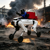 Robot chien intelligent sans fil étanche télécommandé avec transmission d'image pour inspection, sauvetage d'urgence et lutte contre les incendies en extérieur