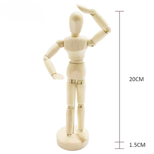Mannequin en bois pour la sculpture artistique, la marionnette, la décoration intérieure, le dessin, le croquis, support de modèle - Product Image 4