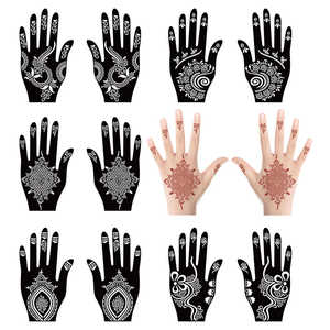 Moonlight chất lượng tốt nhất nghệ thuật tạm thời Henna Tattoo <span class=keywords><strong>stencils</strong></span> với 3 lớp giấy PVC chất liệu 2 cái/OPP Túi - Product Image 2