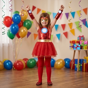 Disfraz de Verano de Halloween de <span class=keywords><strong>Mujer</strong></span> Maravilla <span class=keywords><strong>para</strong></span> Niños, Conjunto de Disfraz de Héroe de Spider-Man, Rubies, Unisex, Supergirl, Cosplay de Programa de Televisión, Poliéster - Product Image 4