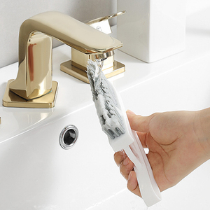 Cepillo para limpiar grietas, cepillo para esquinas de pared, cepillo triangular para grietas, cepillo para suelo de baño, cepillo para inodoro con cerdas rígidas - Product Image 2