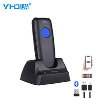 YHD-3600CB+ Mini Lector de Códigos de Barras Inalámbrico Bluetooth 1D CCD, Escáner de Códigos de Barras de Bolsillo con Base de Carga