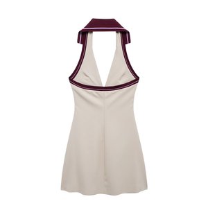 Abito estivo senza maniche Casual da donna di alta qualità con scollo a V abiti da donna - Product Image 3