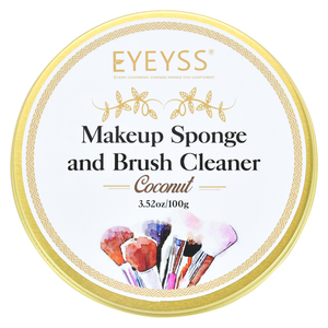 Logo personnalisé nettoyant et tapis de nettoyage en silicone 100g brosse cosmétique nettoyant solide brosse de maquillage savon de nettoyage - Product Image 2