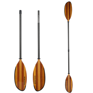 Neokudo OEM Palettes en bois à arbre en carbone avec <span class=keywords><strong>bord</strong></span> <span class=keywords><strong>de</strong></span> protection Pagaie <span class=keywords><strong>de</strong></span> kayak <span class=keywords><strong>de</strong></span> pêche 2 pièces 220-230CM Réglable RED CEDAR Bade - Product Image 1