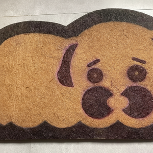 Tapis d'entrée VIET FARGIMEX à motif abstrait, fait main, en fibres naturelles, extra épais, adapté aux animaux domestiques, pour usage intérieur et extérieur, norme d'exportation Vietnam - Product Image 1