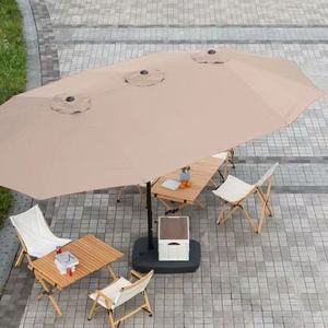 Sombrilla de Patio de Tres Toldos a Precio Mayorista, Parasol Grande de Jardín de 4.45m con Manivela - Product Image 5