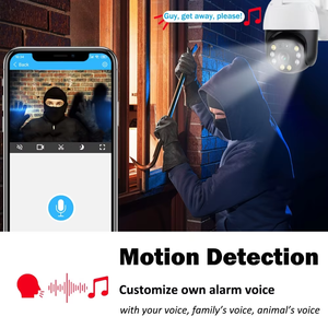 กล้องวงจรปิดอัจฉริยะ Smart IP66 กันน้ำ มองเห็นสีในเวลากลางคืน ตรวจจับความเคลื่อนไหว พร้อมเสียงแจ้งเตือน ระบบ PTZ ความละเอียด 5MP รองรับ WiFi และ Cloud Storage - Product Image 5