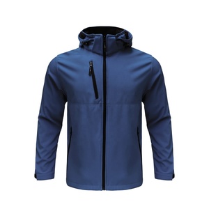 Vêtements en gros bon marché de Chine, <span class=keywords><strong>veste</strong></span> softshell décontractée unie imperméable et coupe-vent personnalisée pour hommes - Product Image 4