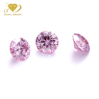 Harga Grosir Batu Berlian Longgar Bentuk Bulat Warna Pink Muda D Vvs dengan Sertifikasi GRA Moissanita untuk Pembuatan Cincin Pertunangan