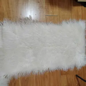 100% real white Tibet Lamb Plate Tibetan Mongolian Lamb Fur Plate Blanket mongolian lamb plate