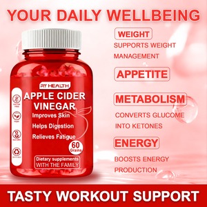 סוכריות גומי חומץ תפוחים 100 מ\\\"ג לירידה במשקל עם ויטמין B12 ופרוביוטיקה, מותג פרטי OEM - Product Image 2