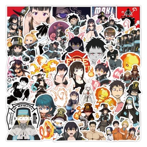 อะนิเมะญี่ปุ่นไฟกองทัพการ์ตูนกราฟฟิตีขวดโทรศัพท์ตู้เย็นแล็ปท็อปสติกเกอร์กระเป๋า50ชิ้น - Product Image 3