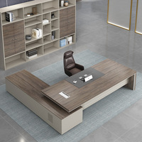 Bureau en L de grande taille, en bois, avec plateau réglable, quincaillerie de haute qualité, design minimaliste et moderne, pour bureau commercial