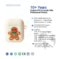 Casing Earphone Silikon & PVC Custom Natal dengan Logo Merek Cetak Ganda, Aksesoris Liburan Perusahaan